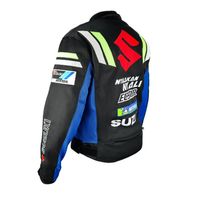 Blouson moto été | Suzuki Bleu et noir
