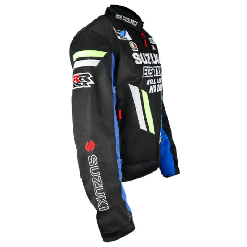 Blouson moto été | Suzuki Bleu et noir