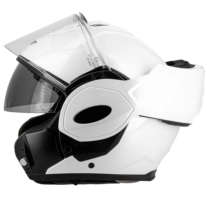 Casque moto modulable a 180° – Blanc Brillant | ECE 22.06
