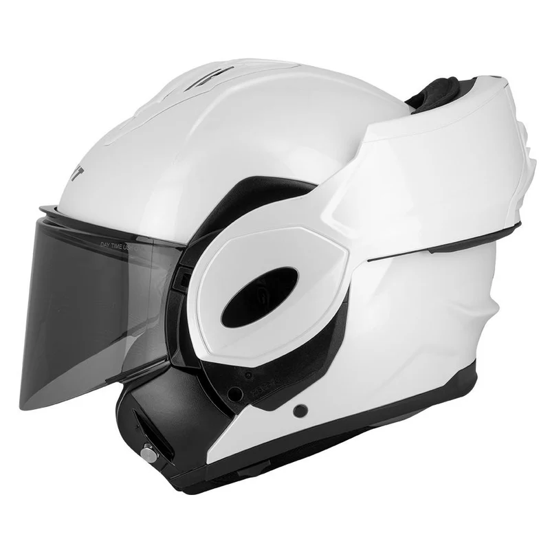 Casque moto modulable a 180° – Blanc Brillant | ECE 22.06