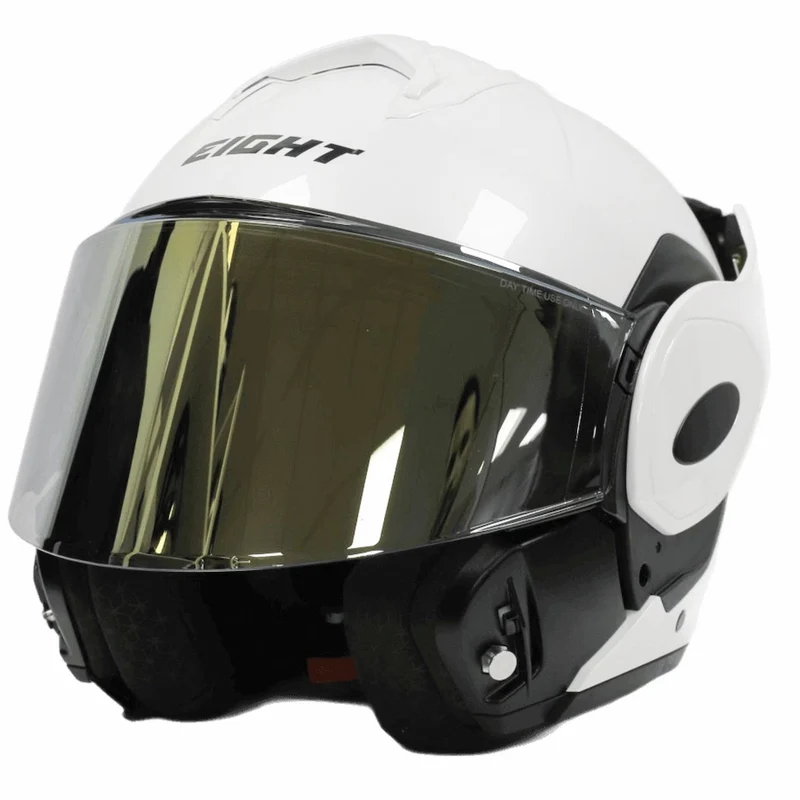 Casque moto modulable a 180° – Blanc Brillant | ECE 22.06