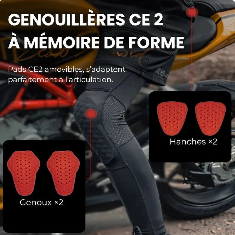 Pantalon Moto Été + Short CE2 | Rider-Flex™