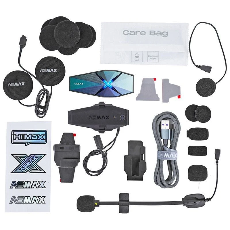 Intercom Moto ASMAX F1 Pro – 10 Pilotes, 15 km, Son HD