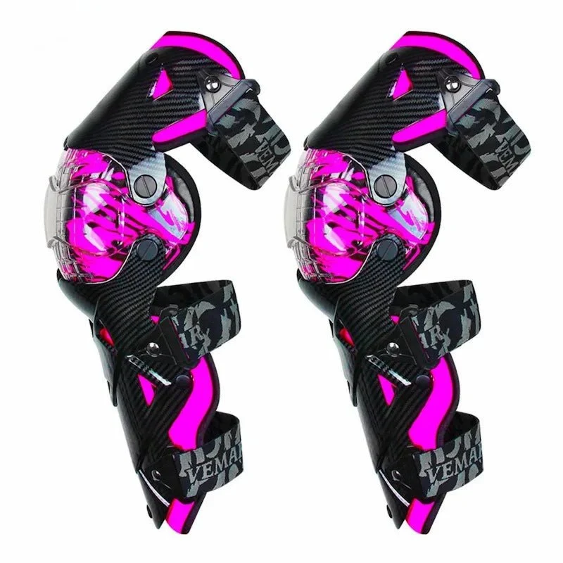 Genouillere moto articulé avec protege tibia