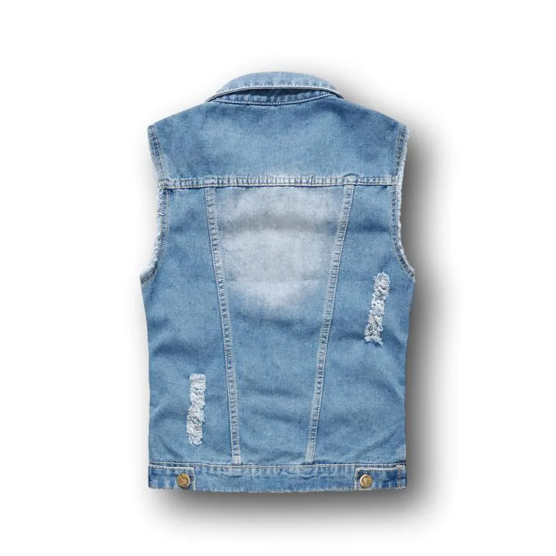 Veste jeans sans manche homme – Light West™