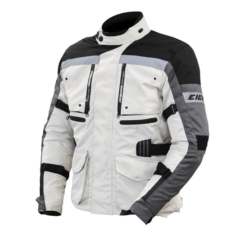 Blouson moto trail adventure TREK Toutes Saisons | Blanc