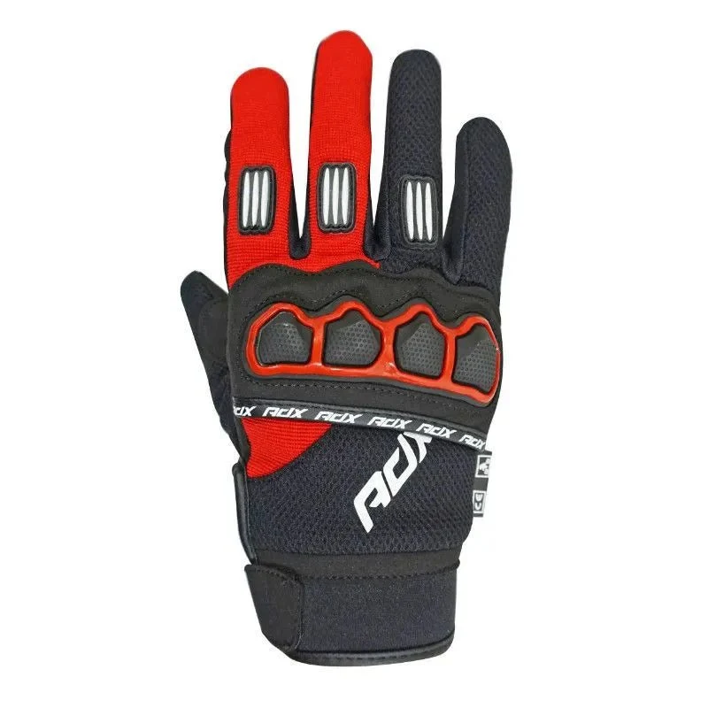 Gants Moto cross rouge et noir - Coqué & Homologué