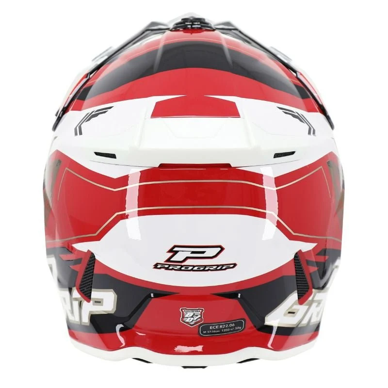 Casque Moto Cross Adulte Progrip 3080 Spirits – Rouge/Noir