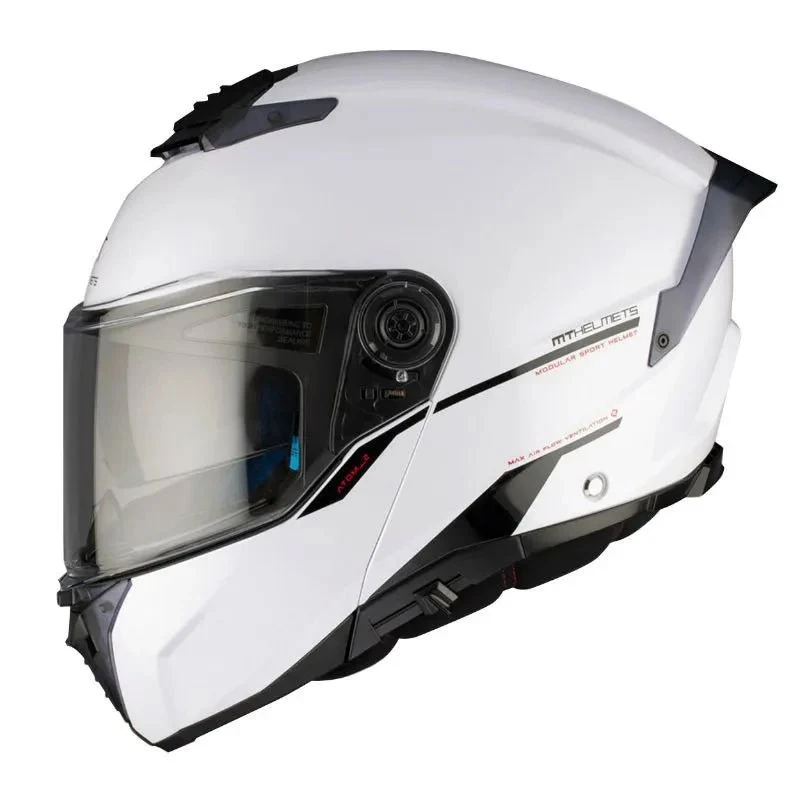 Casque modulable moto ATOM 2 SV Bast - BLANC BRILLANT