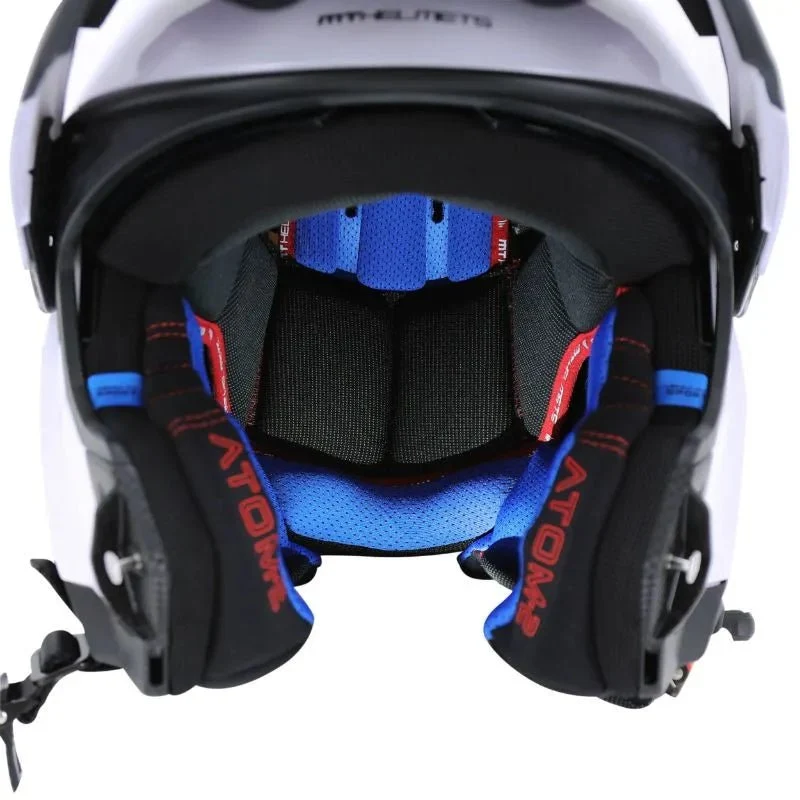 Casque modulable moto ATOM 2 SV Bast - BLANC BRILLANT
