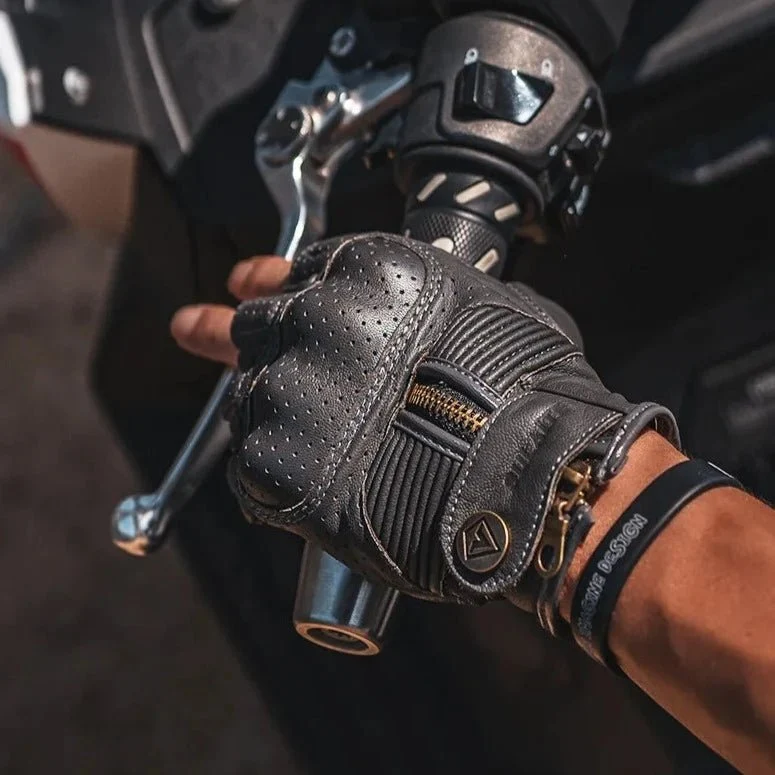 Mitaine moto cuir