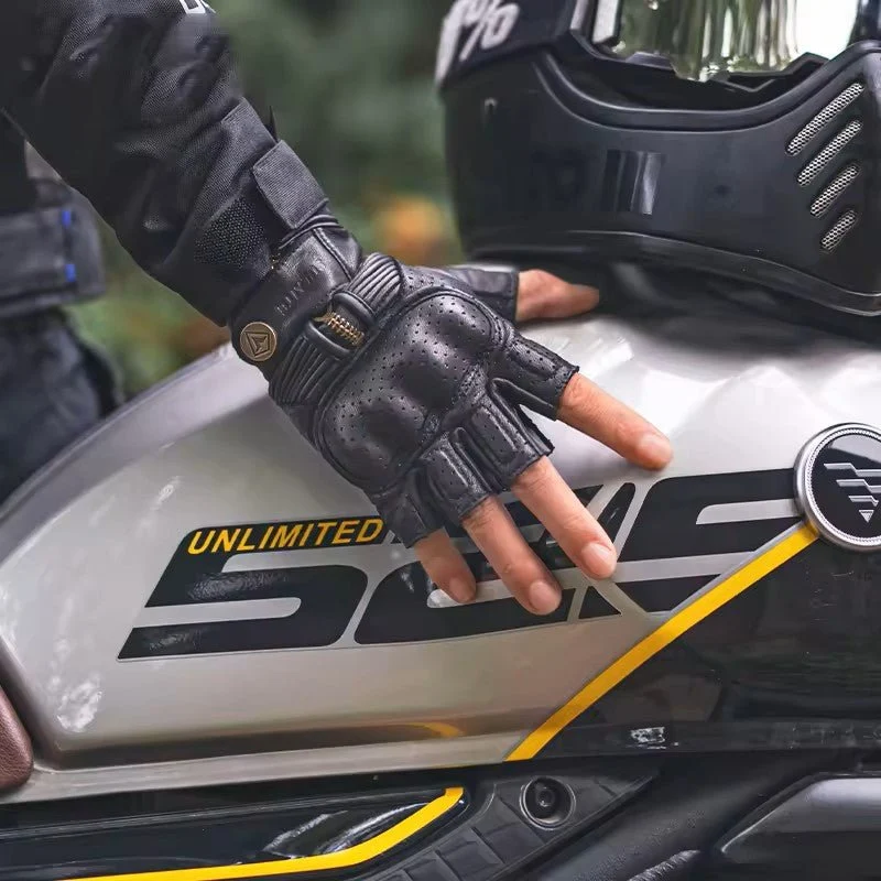 Mitaine moto cuir