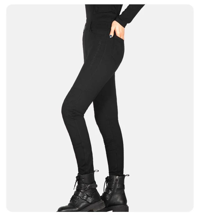 Pantalon Moto Femme Taille Haute Style Leggings | Kevlar + protection Niveaux 2