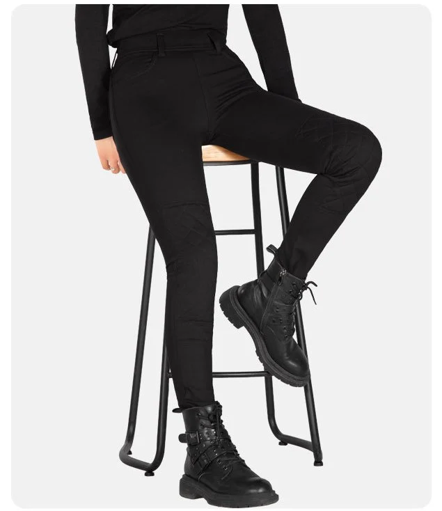 Pantalon Moto Femme Taille Haute Style Leggings | Kevlar + protection Niveaux 2