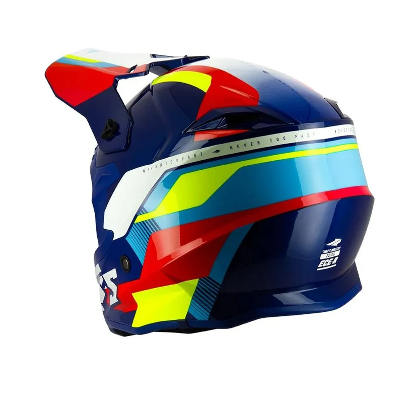 Casque cross bleu - 2FASTER 4FLASH