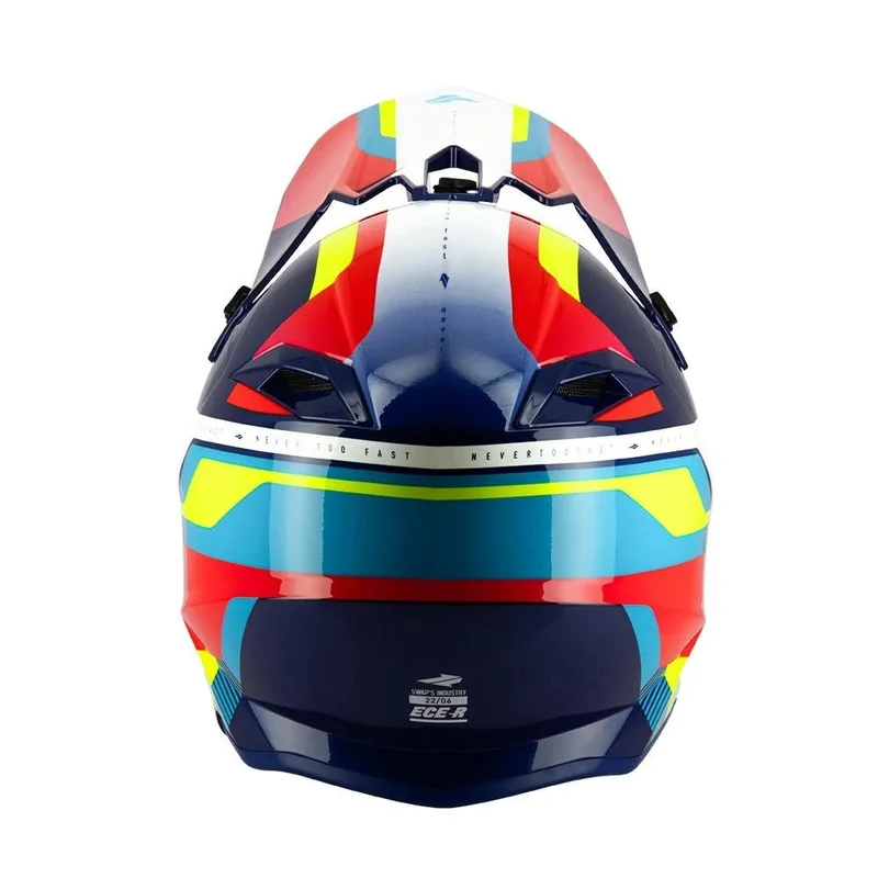 Casque cross bleu - 2FASTER 4FLASH