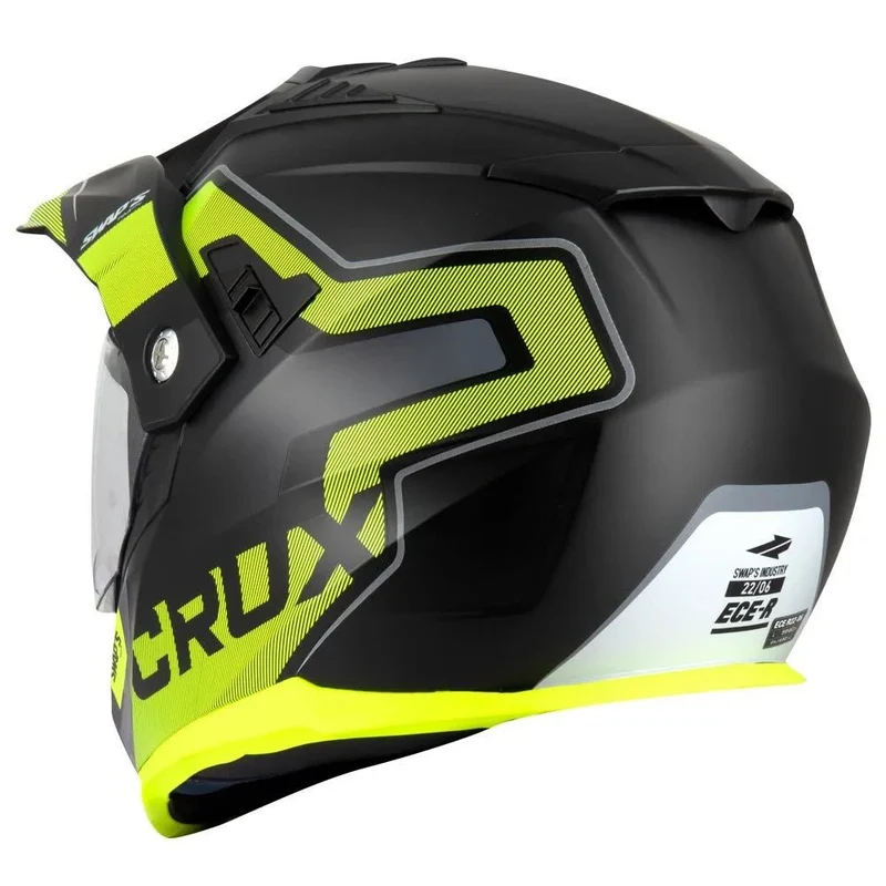 Casque moto cross / enduro - Jaune