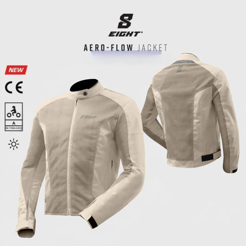 Blouson moto femme été - Aérow Flow Beige
