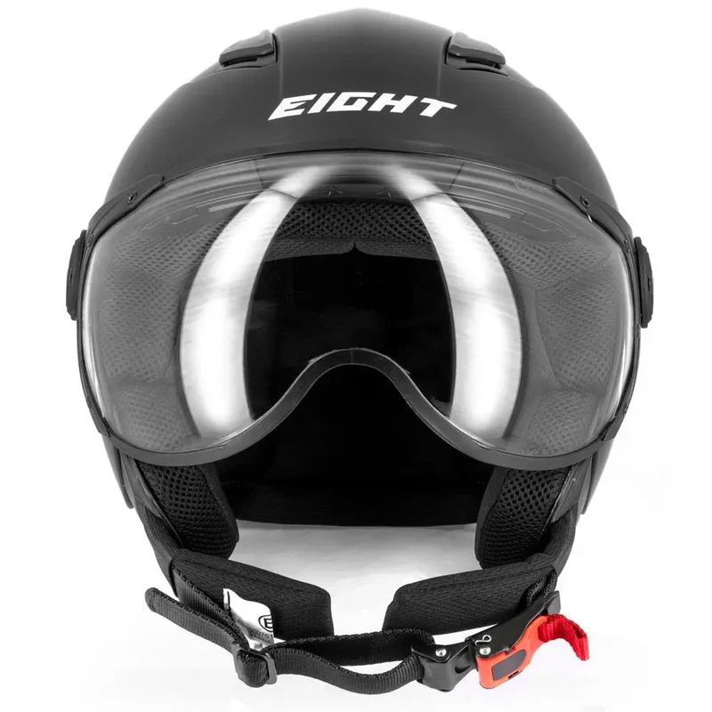 Casque moto aviateur - S779 LEOV Noir Mat