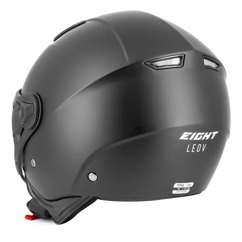 Casque moto aviateur - S779 LEOV Noir Mat