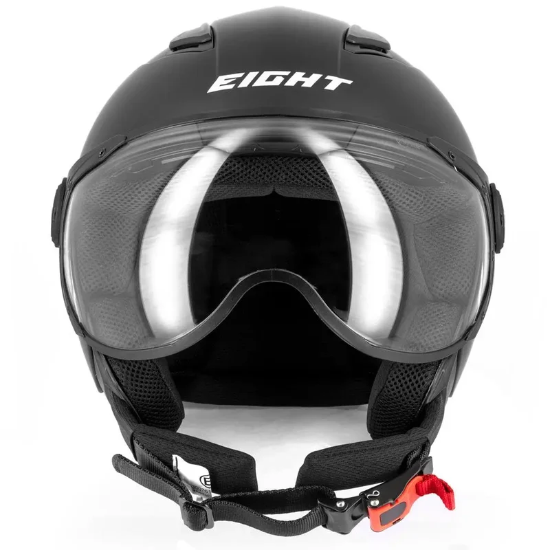 Casque moto aviateur - S779 LEOV Noir Mat