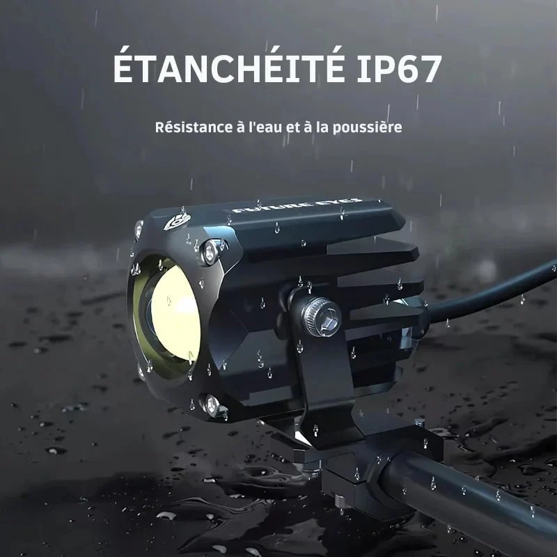 Mini feux additionnels led moto| F150-S (Interrupteur Sans fil)