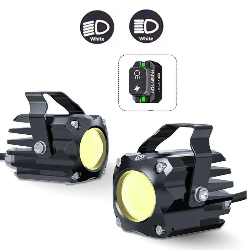 Mini feux additionnels led moto| F150-S (Interrupteur Sans fil)
