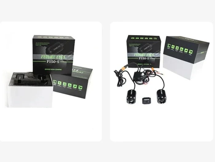 Mini feux additionnels led moto| F150-S (Interrupteur Sans fil)