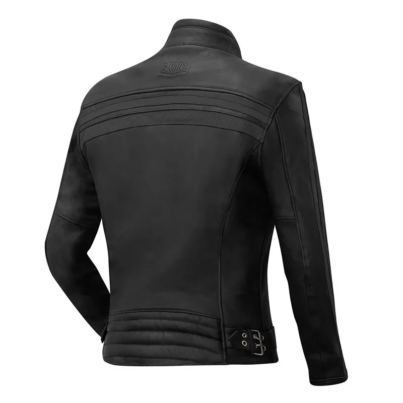 Blouson cuir moto femme Noir - Gasoline Enfield | DESTOCKAGE