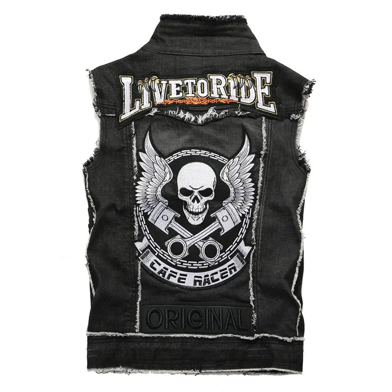 Veste Jeans Biker Sans Manche – Café Racer Original
