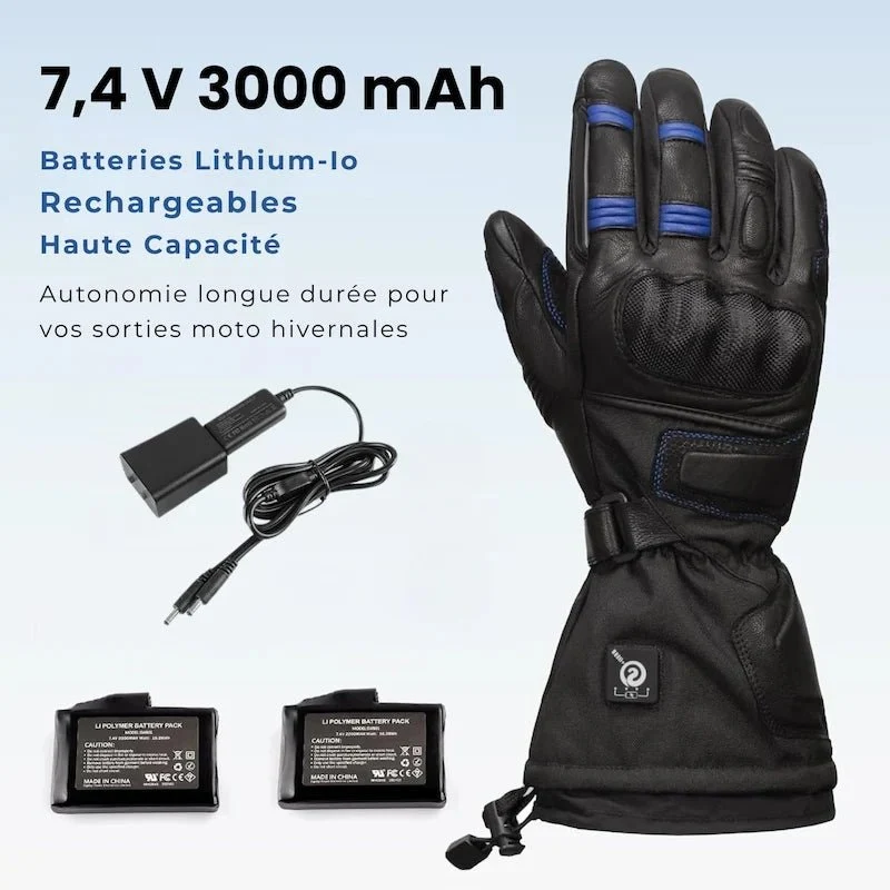 Gants Chauffants Moto carbone | RacerPro™