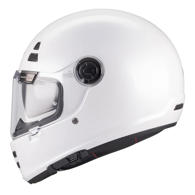 Casque moto Intégral vintage | MT JARAMA BLANC NACRE