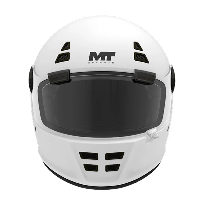 Casque moto Intégral vintage | MT JARAMA BLANC NACRE