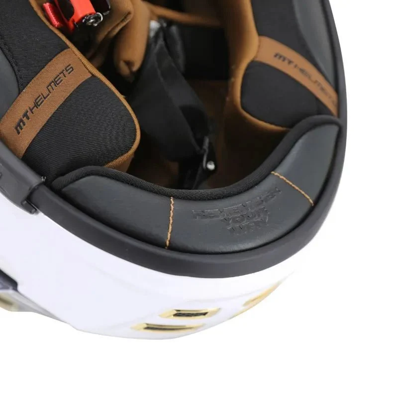 Casque moto Intégral vintage | MT JARAMA BLANC NACRE