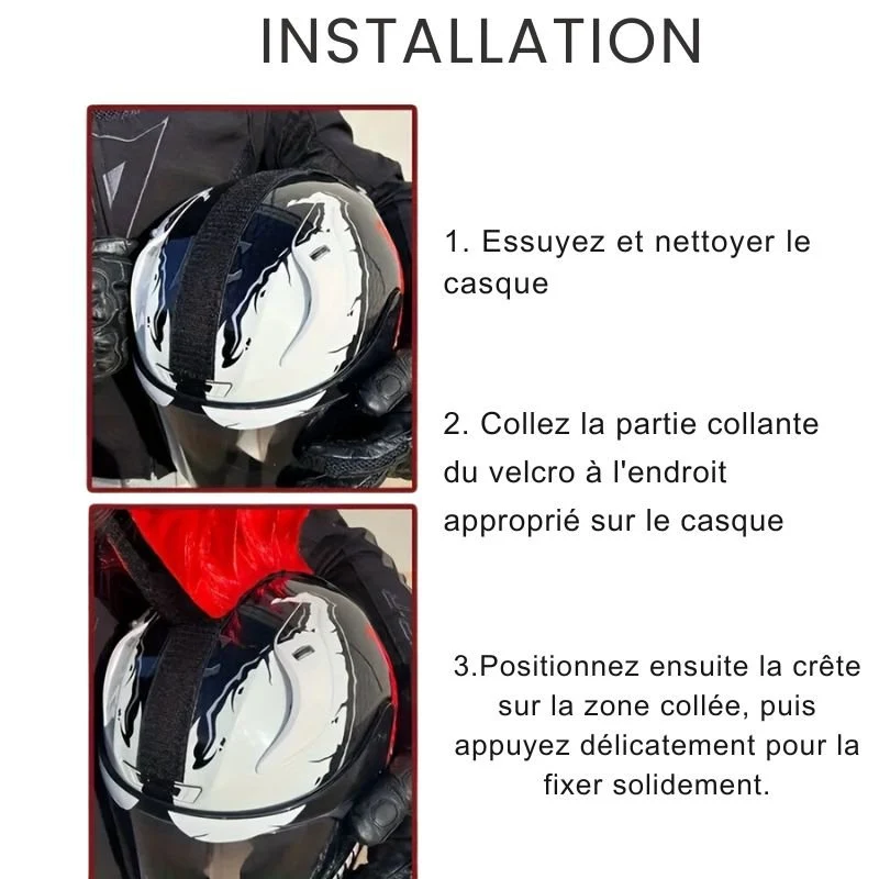 Crete pour casque moto