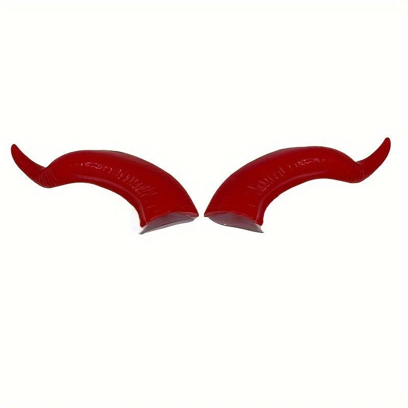 Corne de diable Rouge casque moto