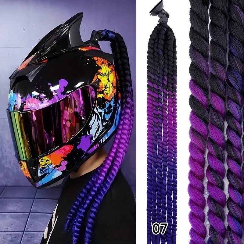 Tresse casque moto femme