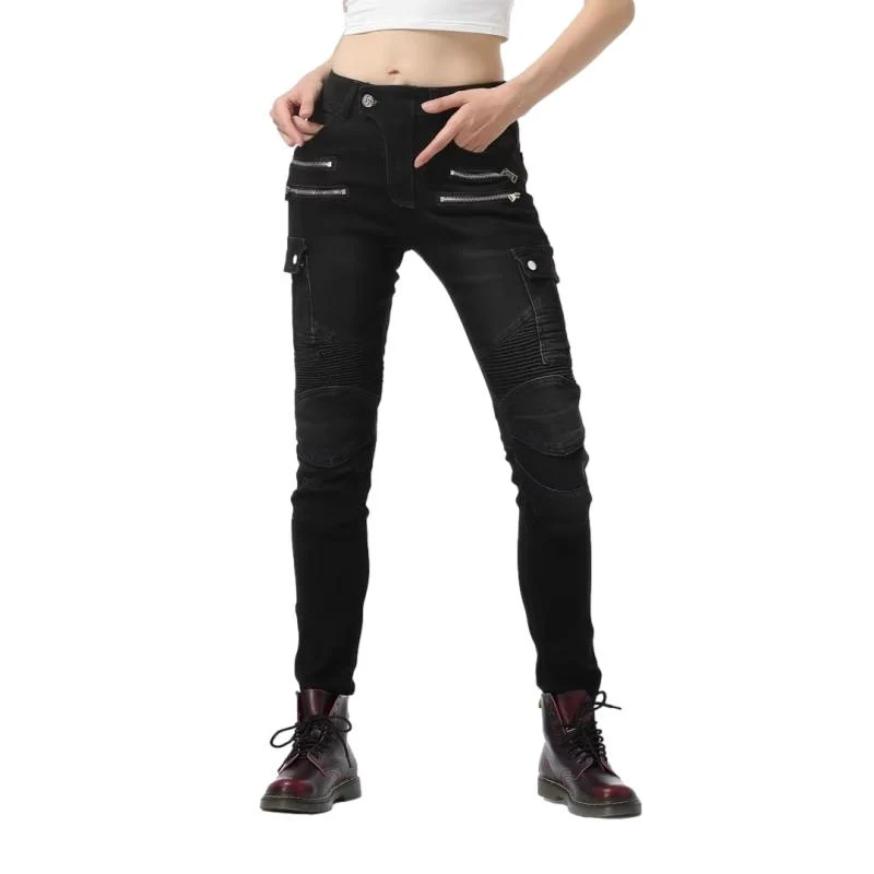 Pantalon jean moto femme - Bella Denim™Noir