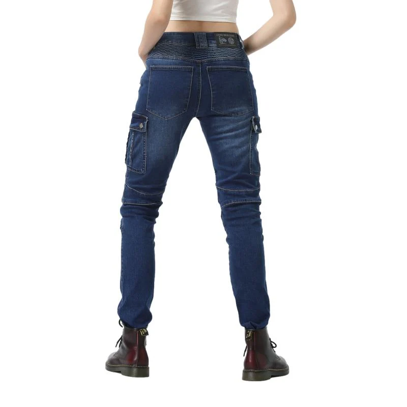 Pantalon jean moto femme - Bella Denim™ Bleu