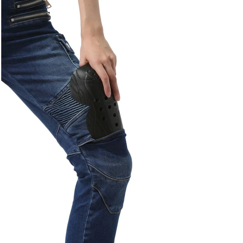 Pantalon jean moto femme - Bella Denim™ Bleu
