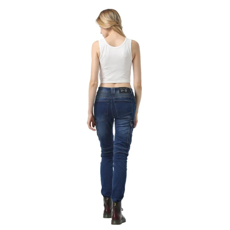 Pantalon jean moto femme - Bella Denim™ Bleu