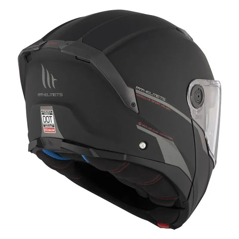 CASQUE MODULABLE MT ATOM 2 - NOIR MAT