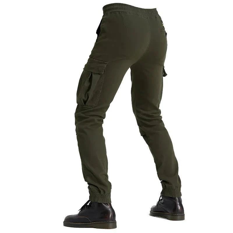 Pantalon cargo moto avec protection - Kaki | UrbanGear™