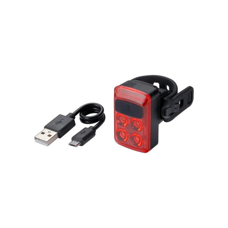 Feu Arrière Vélo BBB Slide BLS-236 - Système Coulissant Rechargeable USB-C
