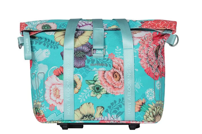 Basil Bloom Field - bicycle handbag MIK - 8-11 liter - front/rear - blue