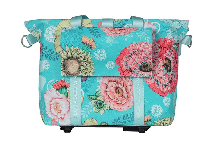 Basil Bloom Field - bicycle handbag MIK - 8-11 liter - front/rear - blue