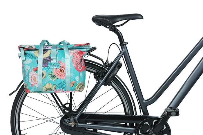 Basil Bloom Field - bicycle handbag MIK - 8-11 liter - front/rear - blue