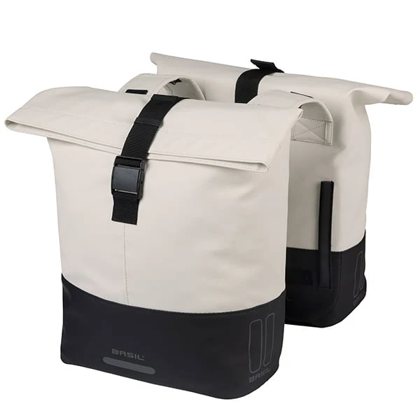 Basil Cove - double pannier bag - 28–32L - off-white/black