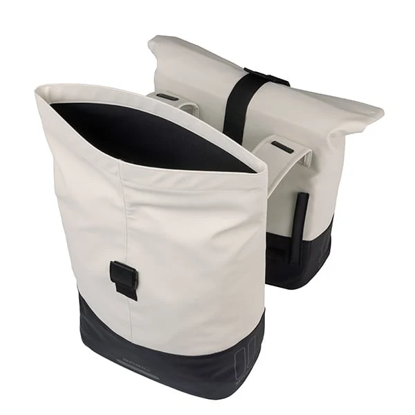 Basil Cove - double pannier bag - 28–32L - off-white/black