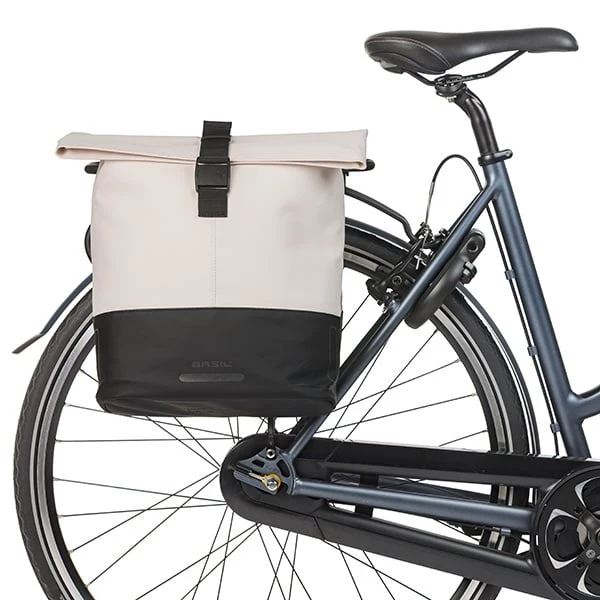 Basil Cove - double pannier bag - 28–32L - off-white/black